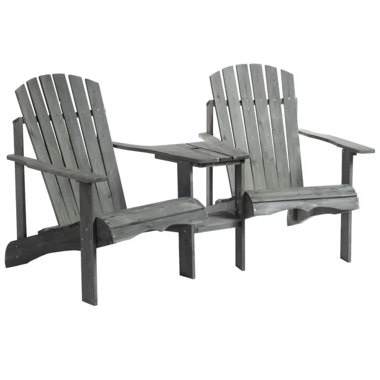 Adirondackstol för 2 med Bord Klassisk 178 x 87 x 92 cm