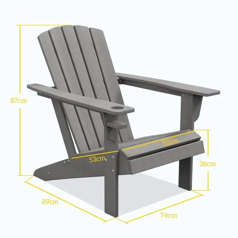 Adirondackstol med Mugghållare 75 x 87 x 90 cm