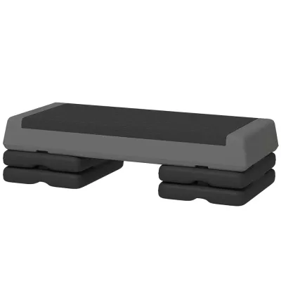 Aerobic Stepper Stegbräda Höjdjusterbar Grå 10,5-20,5 cm Stepbräda
