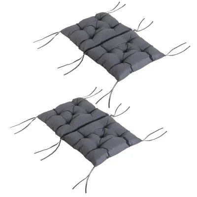 Stolsdynor 2-Pack för Trädgårdsstolar 98 X 50 cm, Grå