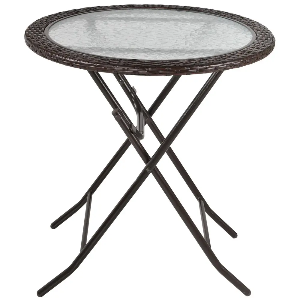 Campingbord Fällbart Bord Svart av Stål och Plast 68 Cm