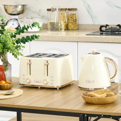 Frukostset med Brödrost och Vattenkokare 1,7 l, Beige