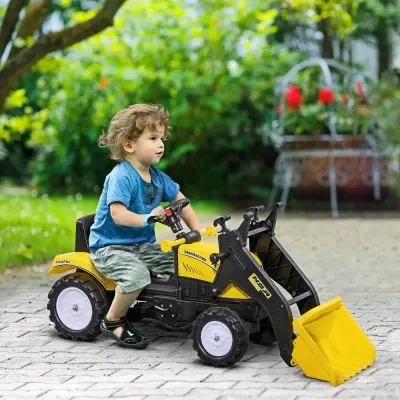 Tramptraktor med Frontlastare, Gul
