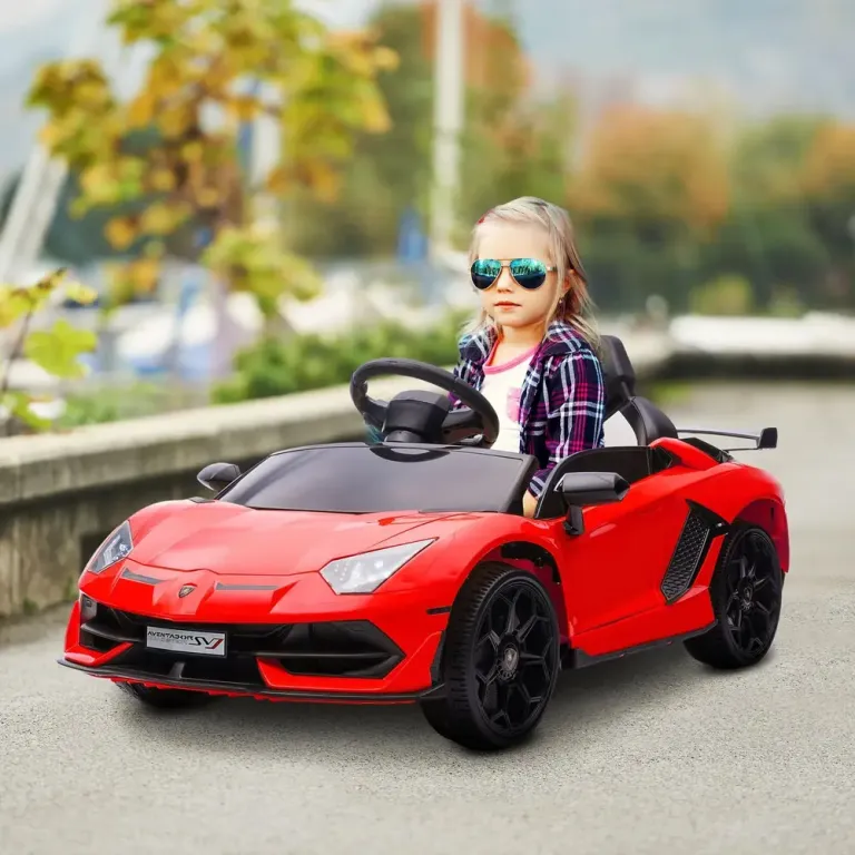 Elbil för Barn Sportbil med Vingdörrar Licensierad Lamborghini