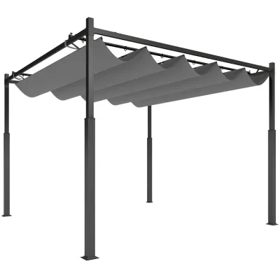 Pergola med Tak och Magnetfäste Samt Yta Hållbar 3 x 3 m