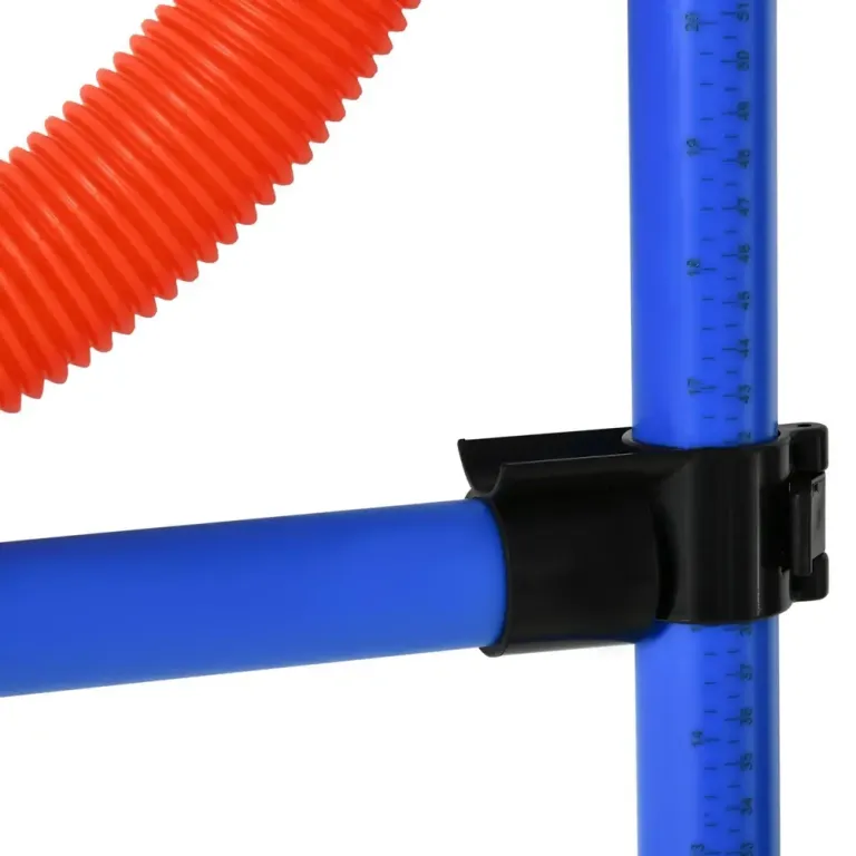 Agility Träningsset Blå Röd PE och Polyester för Hundsport Slalom