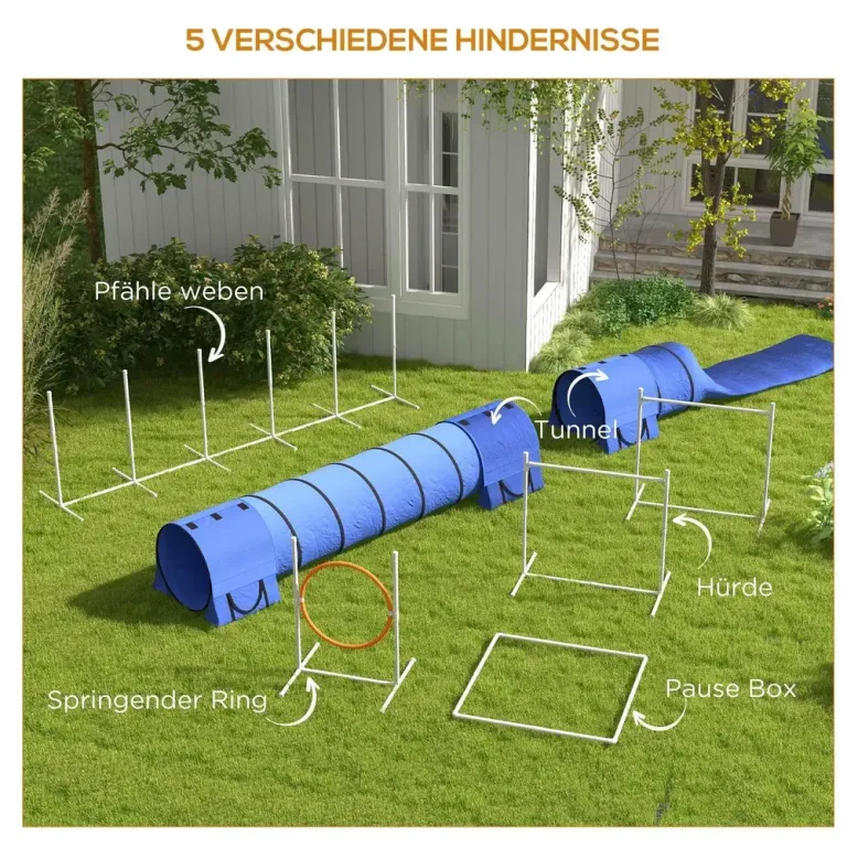 Agility Träningsset Hundsport Flerfärgad av Plast Stor Delar Slalom