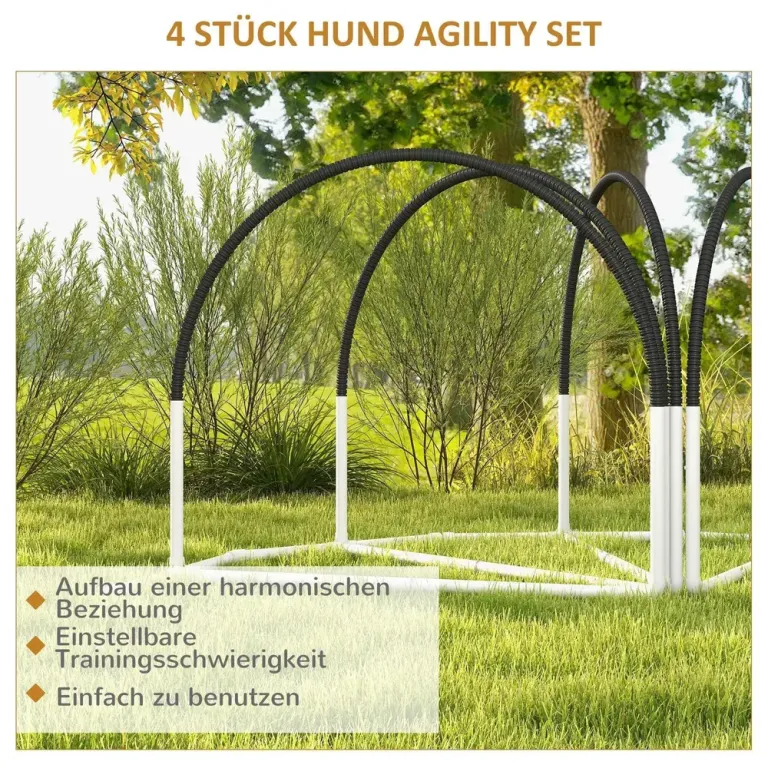Agility Träningsset Hundsport Svart av Plast och Polyester Delar