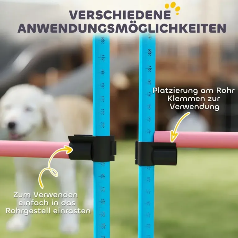 Agilityhinder Hund 4 Delar Ljusblå Plast för 99x65x94 cm