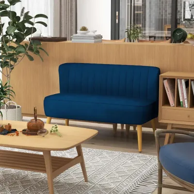 Soffa Retro Design 2-Sits Träben 117cm x 56,5cm x