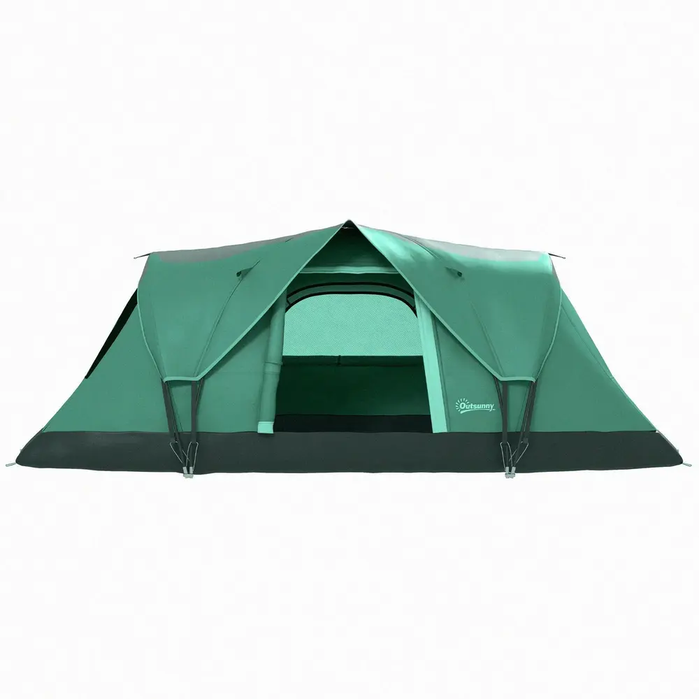 Campingtält Tunneltält Armygrön Svart 4,55 x 2,3 x 1,8 M