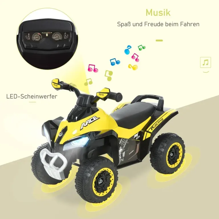 Åkbil för Barn Trampbil med Fötter Gåbil Atv-Gåbil