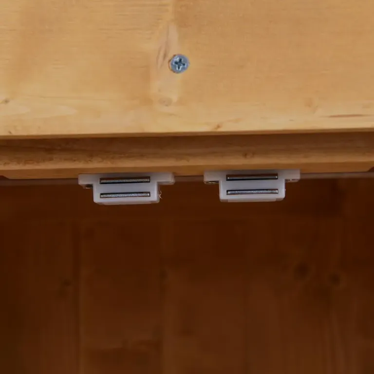 Redskapsbod i Gran Dubbeldörr 2 Fack Trädgård Skåp Redskapsskåp