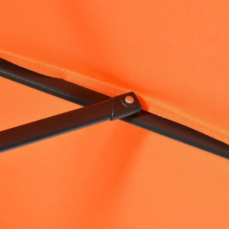 Parasoll Marknadsparaply Sexkantigt Orange 196 cm