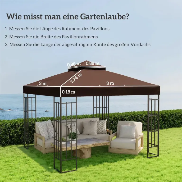 Reservtak till Paviljong med Dräneringshål Paviljongtak