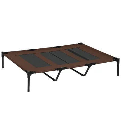 Hopfällbar Utomhushundsäng med Upphöjt 122 x 92 x 23 cm
