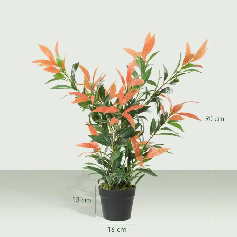Artificiell Loquat 90 cm Konstgjord Växt med 300 Löv, Grön Plast