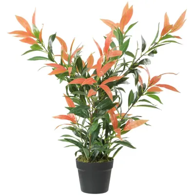 Artificiell Loquat 90 cm Konstgjord Växt med 300 Löv, Grön Plast