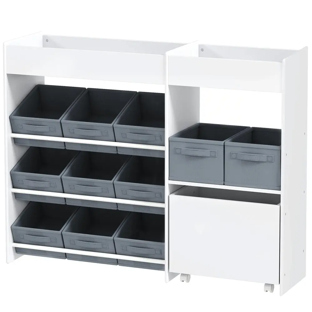 Barnhylla Leksaksförvaring Vit av Trä 105 x 30 x 80 Cm