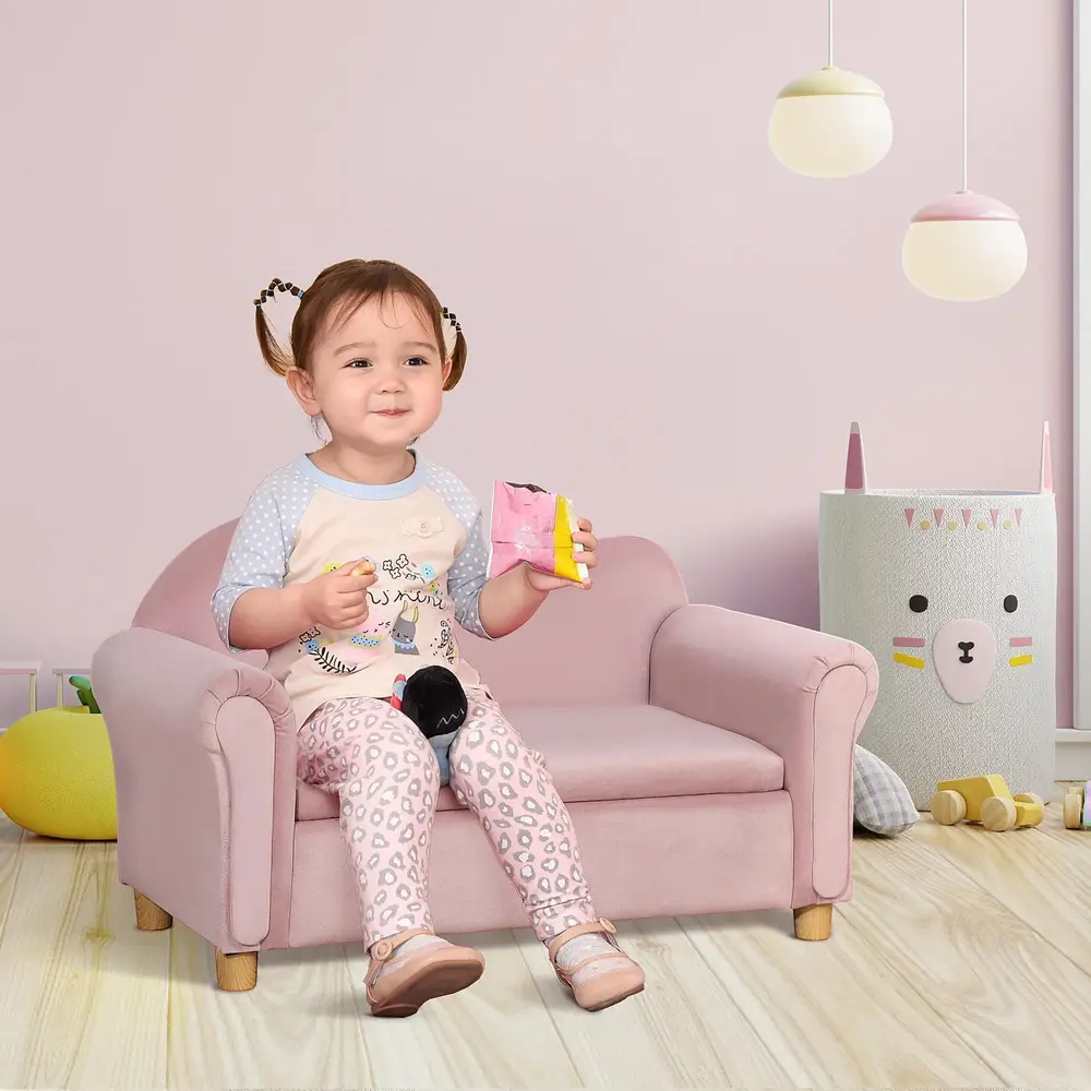 Barnsoffa Förvaringssoffa Rosa av 84 x 41,5 x 48,5 Cm