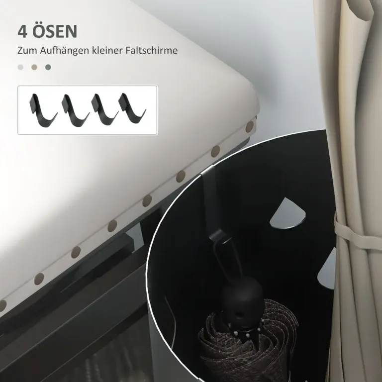 Paraplyställ Paraplyhållare Mörkgrå av Stål Dekorativ Design Metall