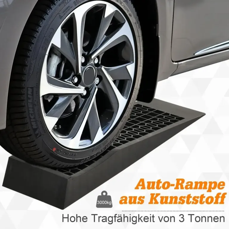 Uppkörningsramper för Bil 2-Pack, Max 3 Ton Tröskelramper Plast