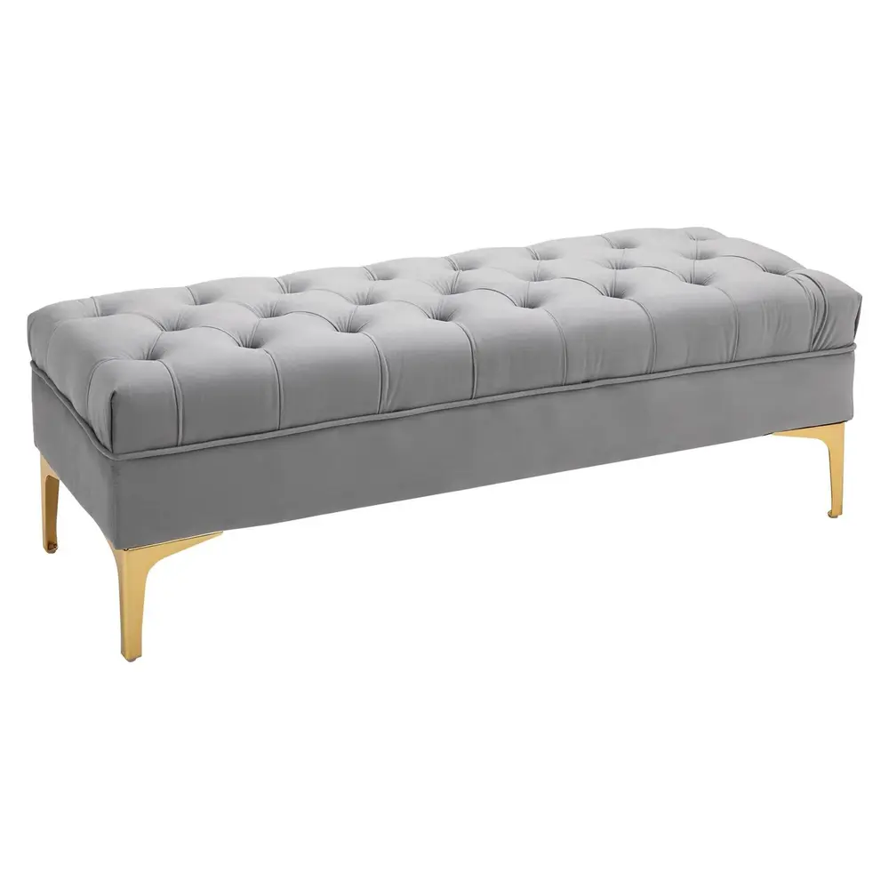 Bänk Skobänk Sammetsöverdrag med Upphöjda 118 x 45 x 42 Cm