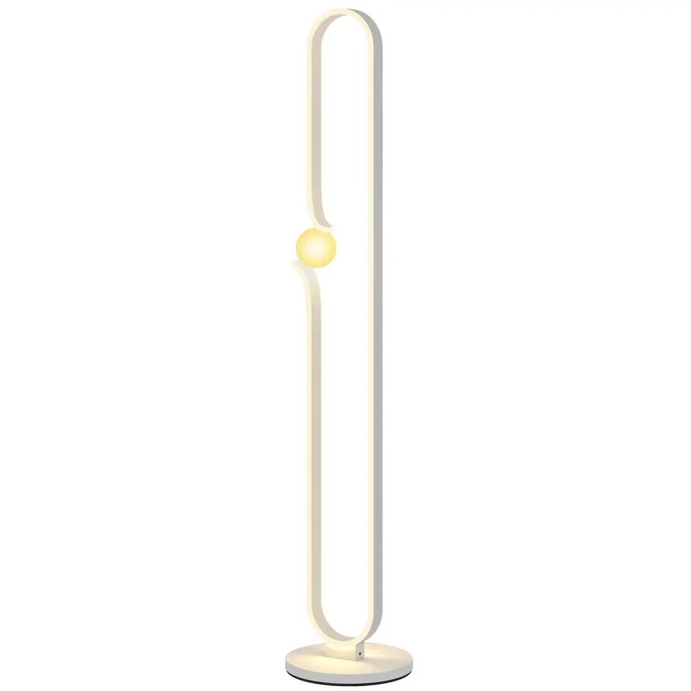 LED Golvlampa med Musiknotdesign Glasskärm i Metall
