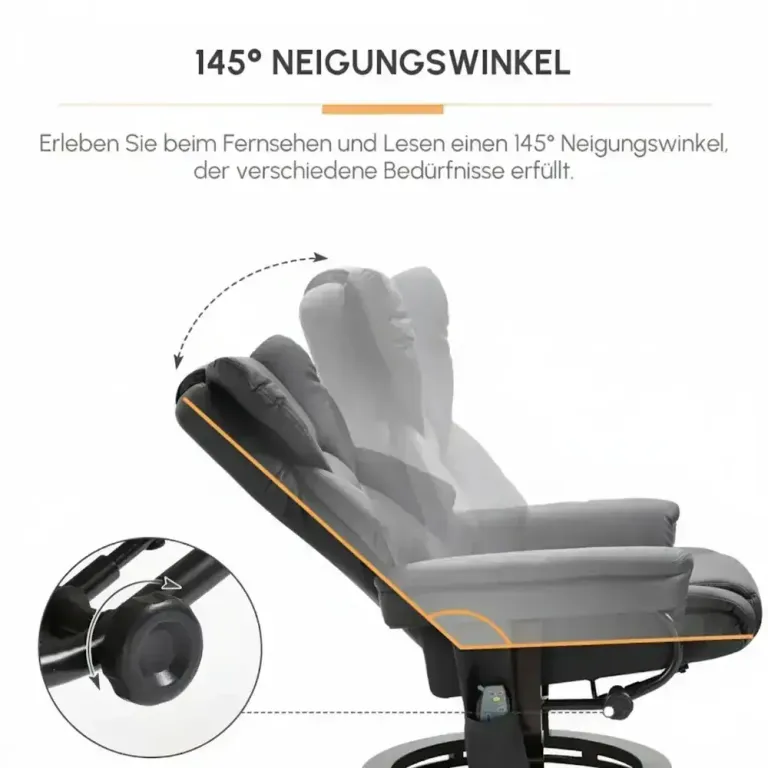 Avkopplande Stol med Massagefunktion Massagefåtölj Konstläder