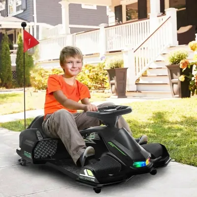 Elektrisk Barnkart med Gummihjul Ljus och Musik 3–8 Km/h