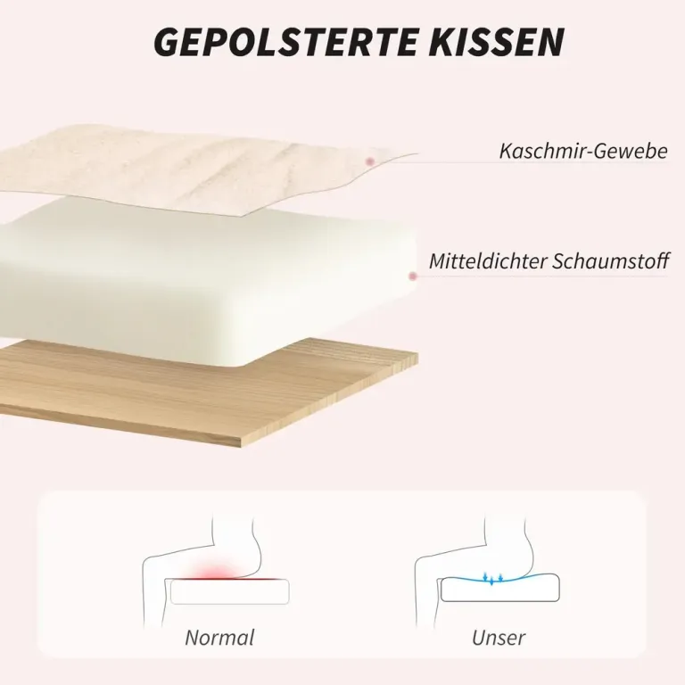 Kontorsstol med Lutningsfunktion Vridbar Ergonomisk Teddy Fleece