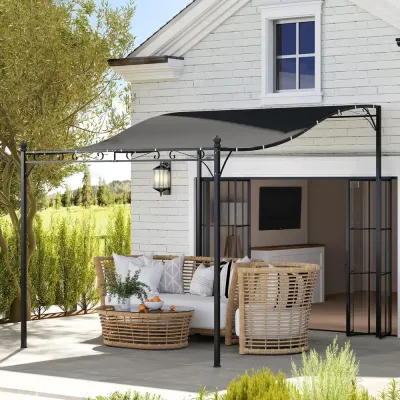 Påbyggnadspaviljong Pergola med Tak 2,5 x 3 x 2,5 m