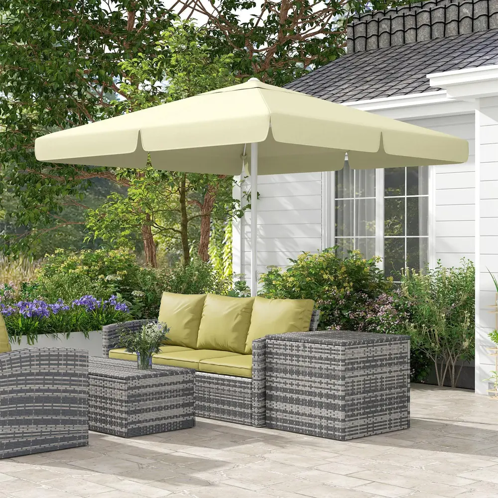 Parasoll Balkongparasoll Beige av Aluminium 2,5 x 2,5 M