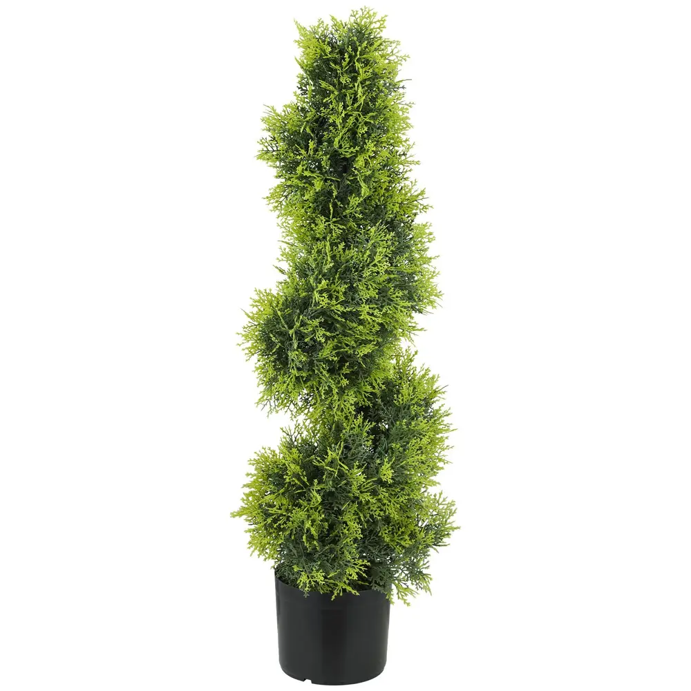 Konstgjord Cypress i Spiralform Konstgjord Växt i 90 Cm