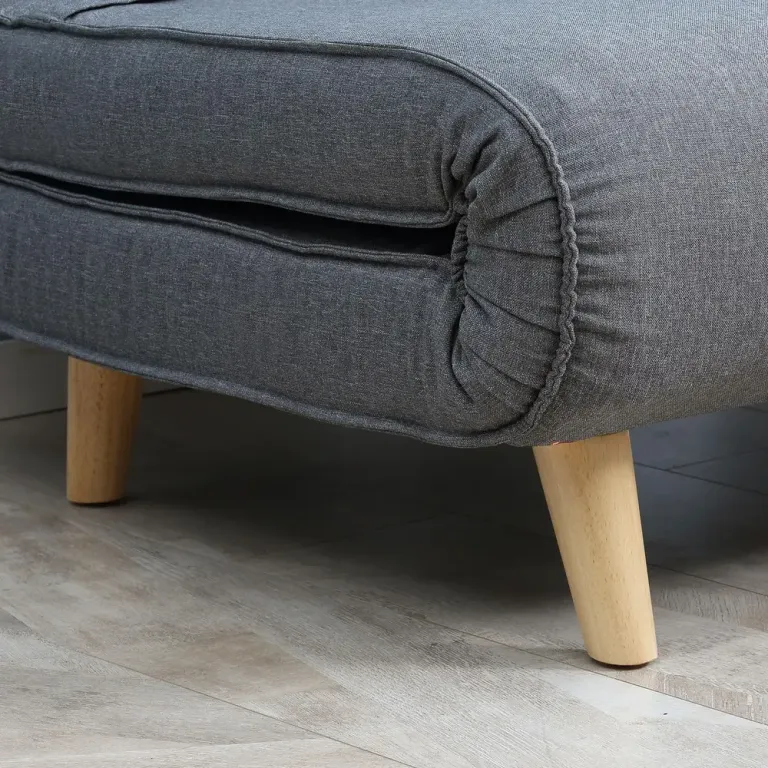 Bäddfåtölj i Skandinavisk Stil Hopfällbar Sovfåtölj Leinenlook