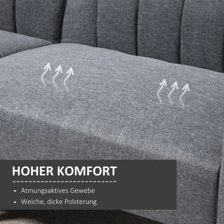 Bäddsoffa 2-Sits i Linnetyg Kompakt Soffa