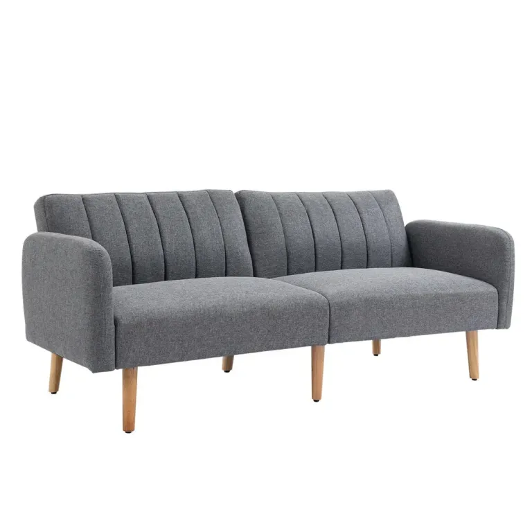 Bäddsoffa 2-Sits i Linnetyg Kompakt Soffa
