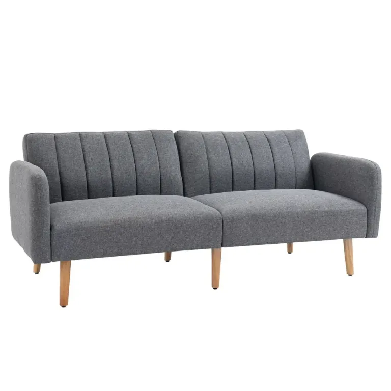 Bäddsoffa 2-Sits i Linnetyg Kompakt Soffa