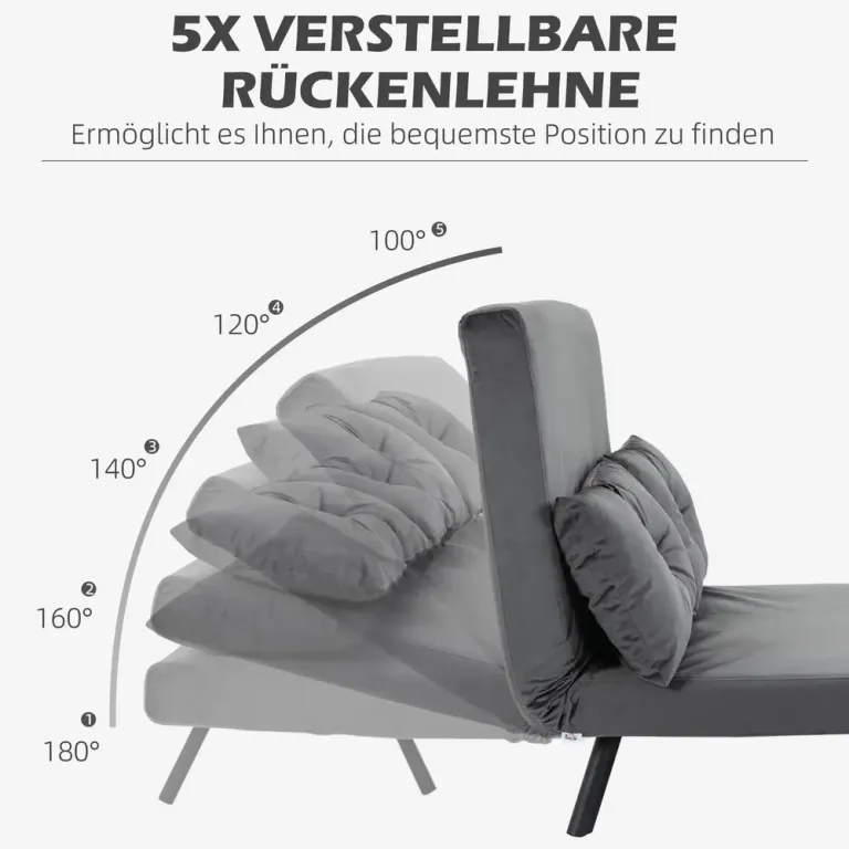 Bäddsoffa 2-Sits Soffa Mörkgrå av Sammet Kuddar