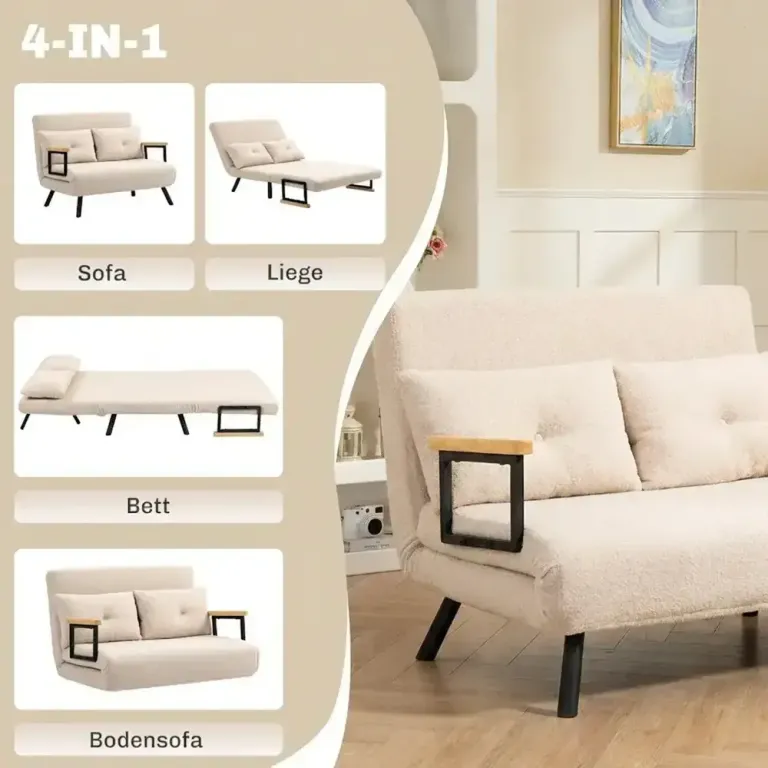 Bäddsoffa 2-Sitssoffa i Sammetsoptik med Bäddfunktion Läges Ryggstöd