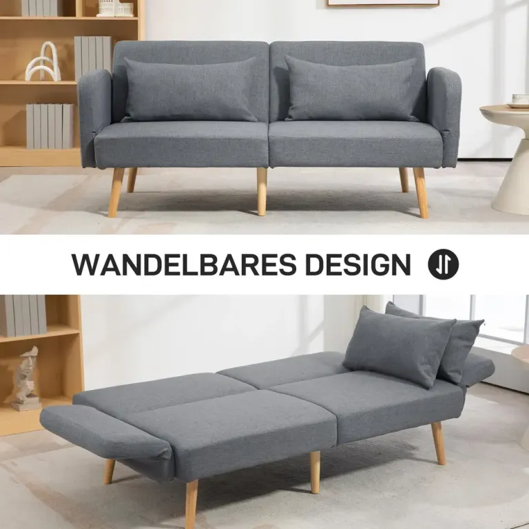 Bäddsoffa 3-Sits Soffa Grå av Linnelook Flexi