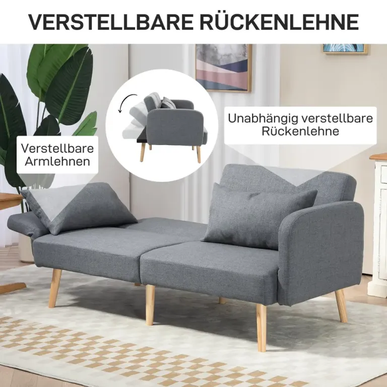 Bäddsoffa 3-Sits Soffa Grå av Linnelook Flexi