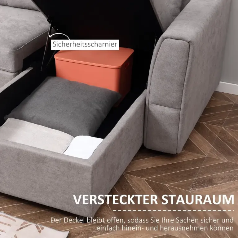 Bäddsoffa med Schäslong Stoppad Soffa 3-Sits