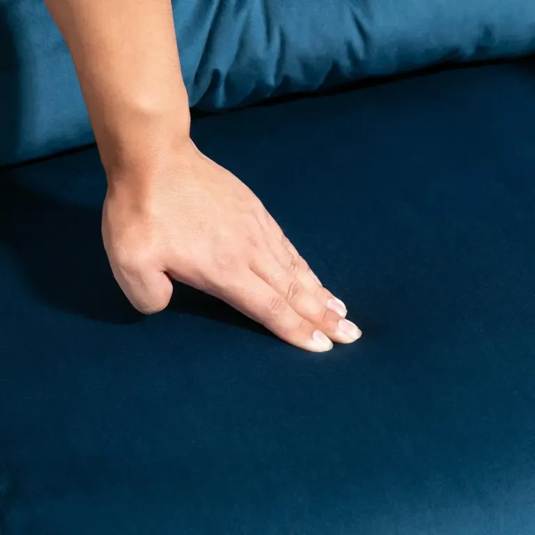 Bäddsoffa Relaxstol Blå av Sammet Bäddfåtölj
