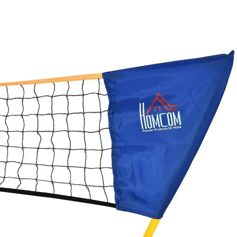 Portabelt Badmintonnät med Stativ och Väska 4 m Bärbart Rack