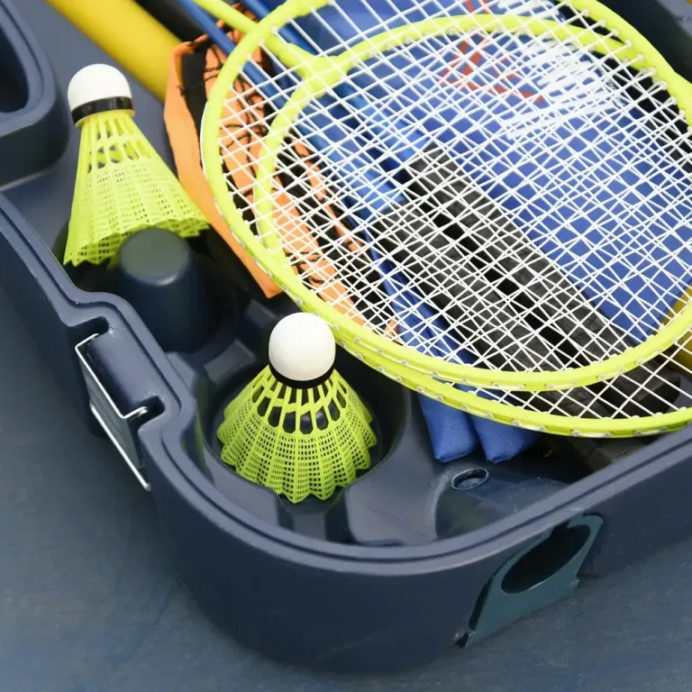 Portabelt Badmintonnät med Stativ och Väska 4 m Bärbart Rack