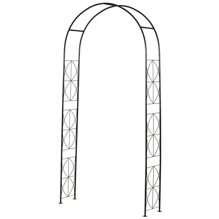 Bågspaljé Trädgårdsbåge Bågtak Metall 114 x 30 x 230 cm
