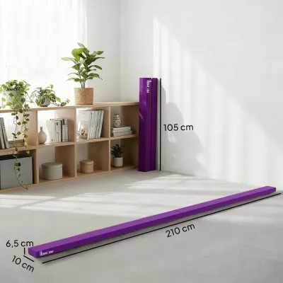 Balansbom Prisvärd Lila Trä för Gymnastik 210 x 10 x 6,5 cm