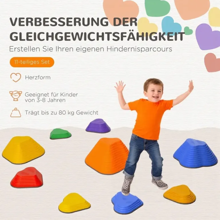 Balanstrampstenar Set 11 Stapelbara Halkfria Stenar Balansstenar