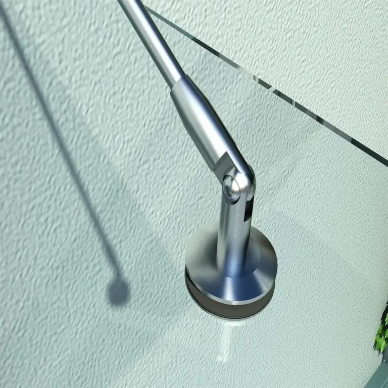 Entrétak i Härdat Glas, Transparent Rostfritt Stål Klarglas